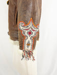 Etro Gina Shearling Embroidered Coat Size 2