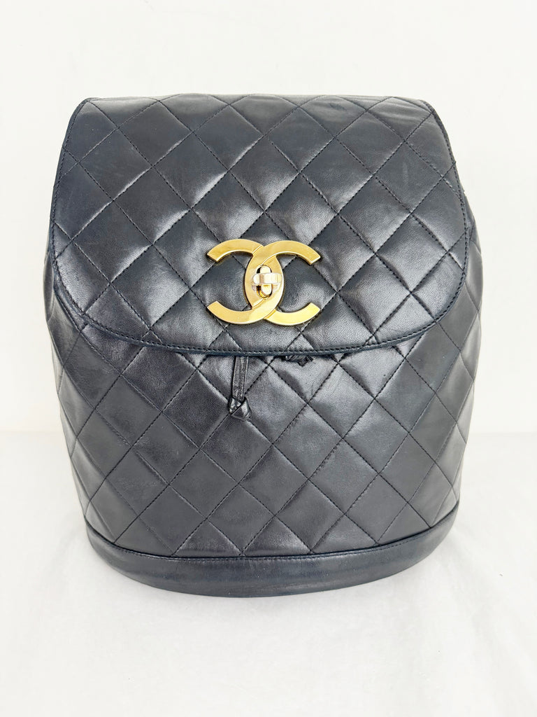 Vintage Chanel Leather Backpack – KMK Luxury Consignment