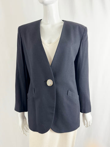 Vintage Christian Dior Blue Blazer Size M