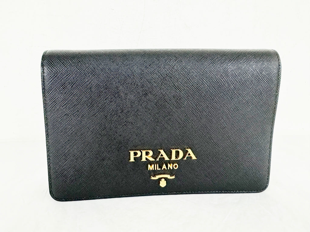Prada mini wallet with chain Clearance