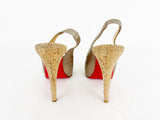 Christian Louboutin Metallic Platform Slingback Size 6