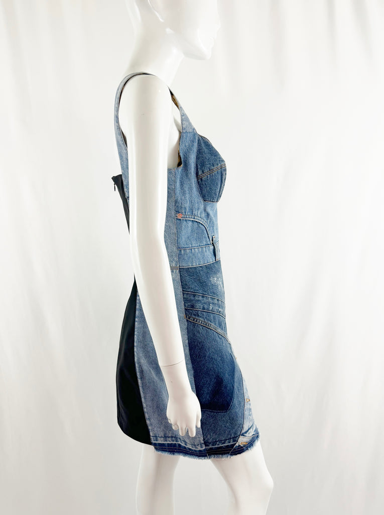 NEW Dolce & Gabbana Denim Dress Size 8 / M KMK Luxury Consignment NEW Dolce & Gabbana Denim Dress Size 8 / M KMK Luxury Consignment