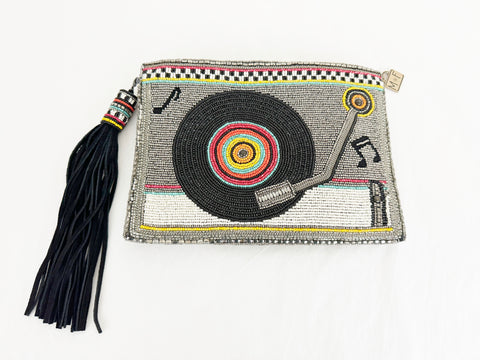 Mary Frances Beaded Music Shoulder Bag