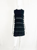 Chanel Knit Ruffle Trim Mini Dress Size XS