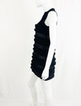 Chanel Knit Ruffle Trim Mini Dress Size XS