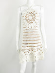 Oscar De La Renta Crochet Halter Mini Dress Size S