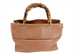 NEW Visona Bamboo Handle Tote w/Strap