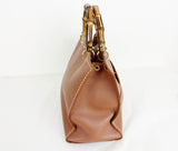 NEW Visona Bamboo Handle Tote w/Strap