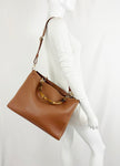 NEW Visona Bamboo Handle Tote w/Strap