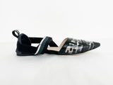 Fendi Colibri Logo PVC Flats Size 10