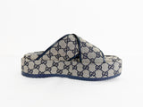 NEW Gucci Monogram Platform Sandal Size 10