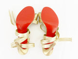 Christian Louboutin Leather Lace-Up Sandal Size 8.5