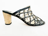 Jimmy Choo Leather Woven Mules Size 9.5