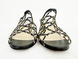 Jimmy Choo Leather Woven Mules Size 9.5