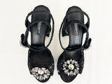 Dolce & Gabbana Crystal Embellished Lace Platform Size 7