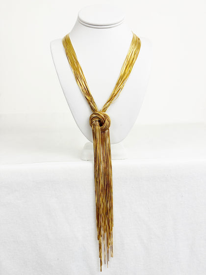 Celine Knot Tassel Necklace