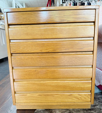 Sligh Oak 4 Drawer Nightstand