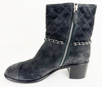 Chanel Suede Ankle Boots Size 11