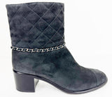 Chanel Suede Ankle Boots Size 11