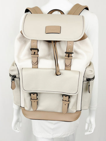 coach backpack white and brown Coach Tri-Color Spirit Backpack – KMK Luxury Consignment