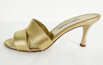 Manolo Blahnik Metallic Mules Size 10