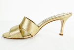 Manolo Blahnik Metallic Mules Size 10