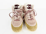 Chanel Shearling High Top Sneaker Size 8