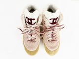 Chanel Shearling High Top Sneaker Size 8