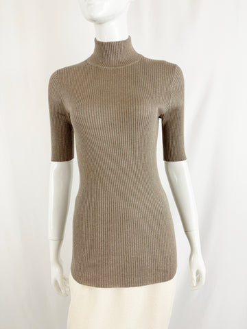 NEW Brunello Cucinelli Metallic Cashmere Top Size M