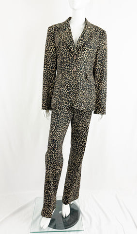 Moschino Cheetah Print Pant Suit Size M/L