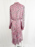 NEW Saloni Ruffle Midi Dress Size 8