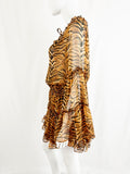 NEW Misa Animal Print Tiered dress Size L