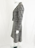 St. John Couture Hand Beaded Dress and Jacket Set Size S