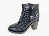 Chanel Quilted Ankle Boots Size 8