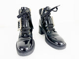 Roger Vivier Patent Rmbellished Boots Size 8