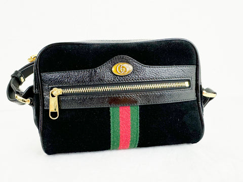 Gucci Web Suede Ophidia Crossbody