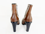 Saint Laurent Brown Leather Bootie Size 10.5