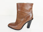 Saint Laurent Brown Leather Bootie Size 10.5