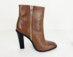 Saint Laurent Brown Leather Bootie Size 10.5