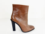 Saint Laurent Brown Leather Bootie Size 10.5