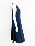 NEW Ralph Lauren Leather Trim Denim Dress Size 8