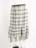 NEW Hermes Cashmere Fringe Skirt Size M