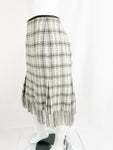 NEW Hermes Cashmere Fringe Skirt Size M