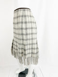 NEW Hermes Cashmere Fringe Skirt Size M