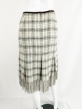 NEW Hermes Cashmere Fringe Skirt Size M