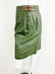 Vintage Hermes Leather Skirt Size M