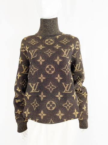 NEW Louis Vuitton Metallic Turtleneck Size S