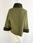 Algo Alpaca with Fur Trim Jacket Size XXS-XS