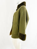 Algo Alpaca with Fur Trim Jacket Size XXS-XS