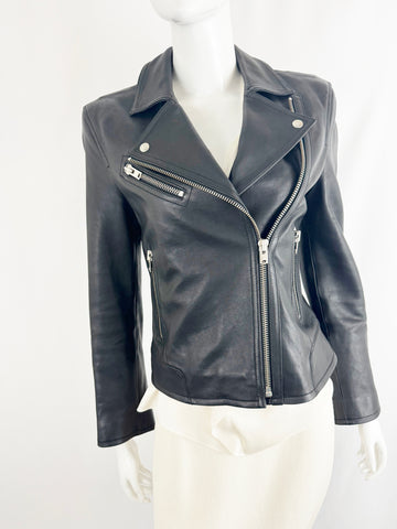 IRO Leather Moto Jacket Size S